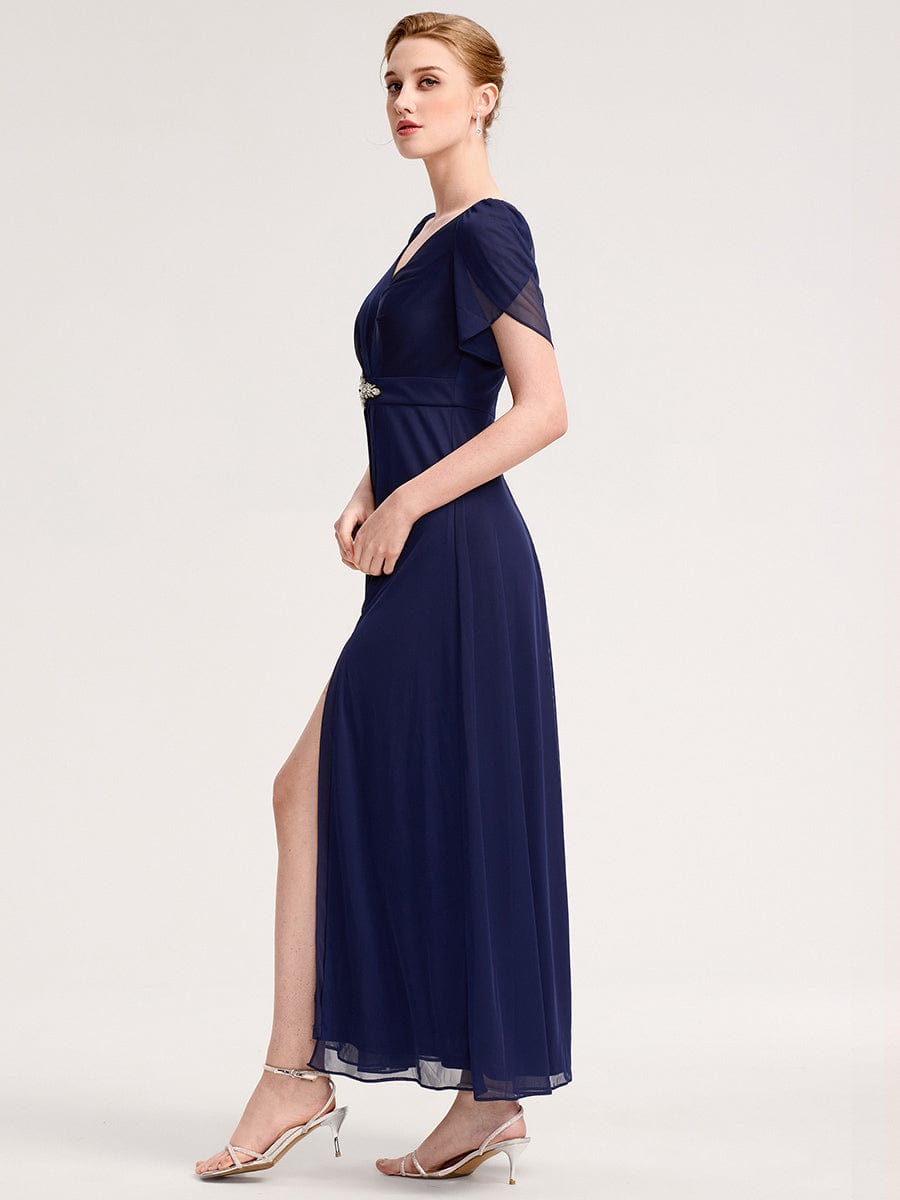 ever NOAH|Chiffon A-Line Ruffle Sleeve Evening Dress