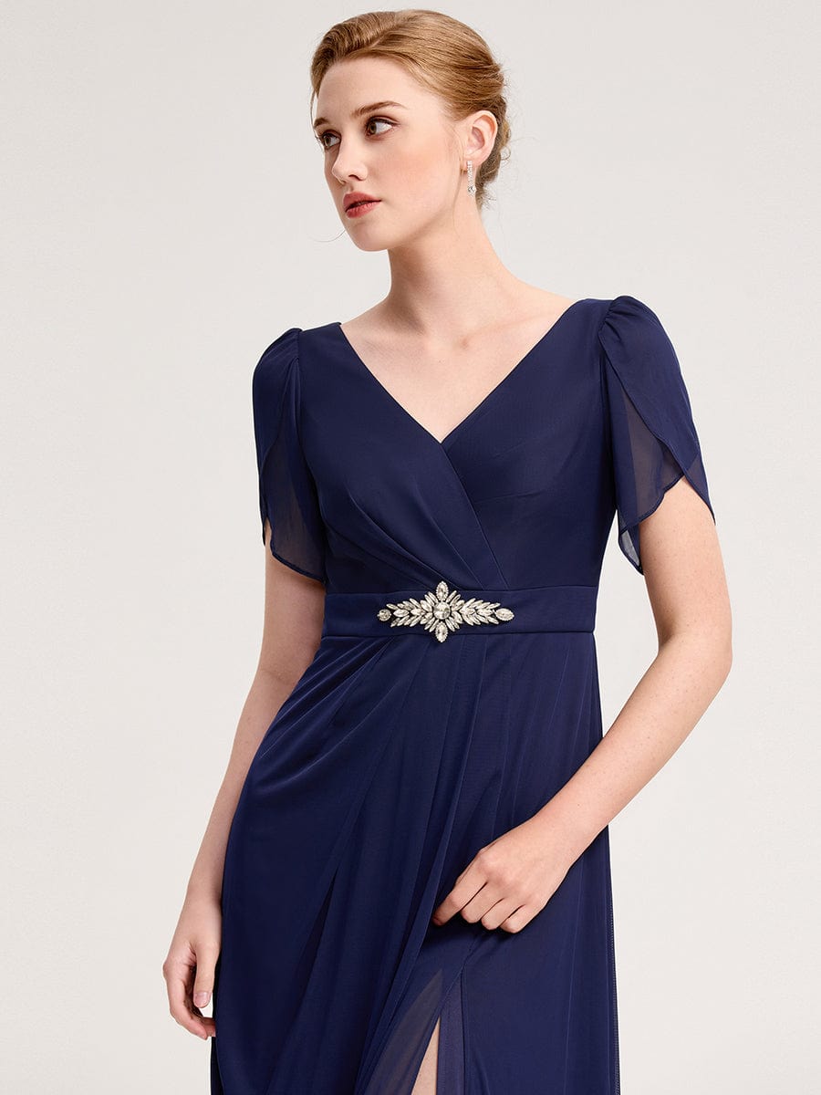 ever NOAH|Chiffon A-Line Ruffle Sleeve Evening Dress