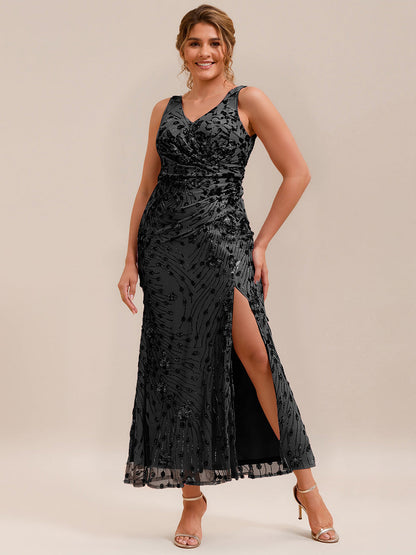 ever JUNIPER| Knotted Sequin Sleeveless Bodycon Formal Evening Dress