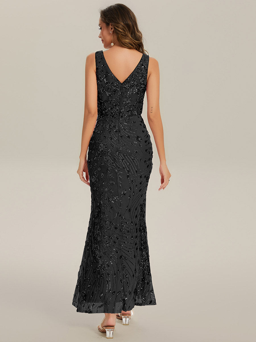 ever JUNIPER| Knotted Sequin Sleeveless Bodycon Formal Evening Dress