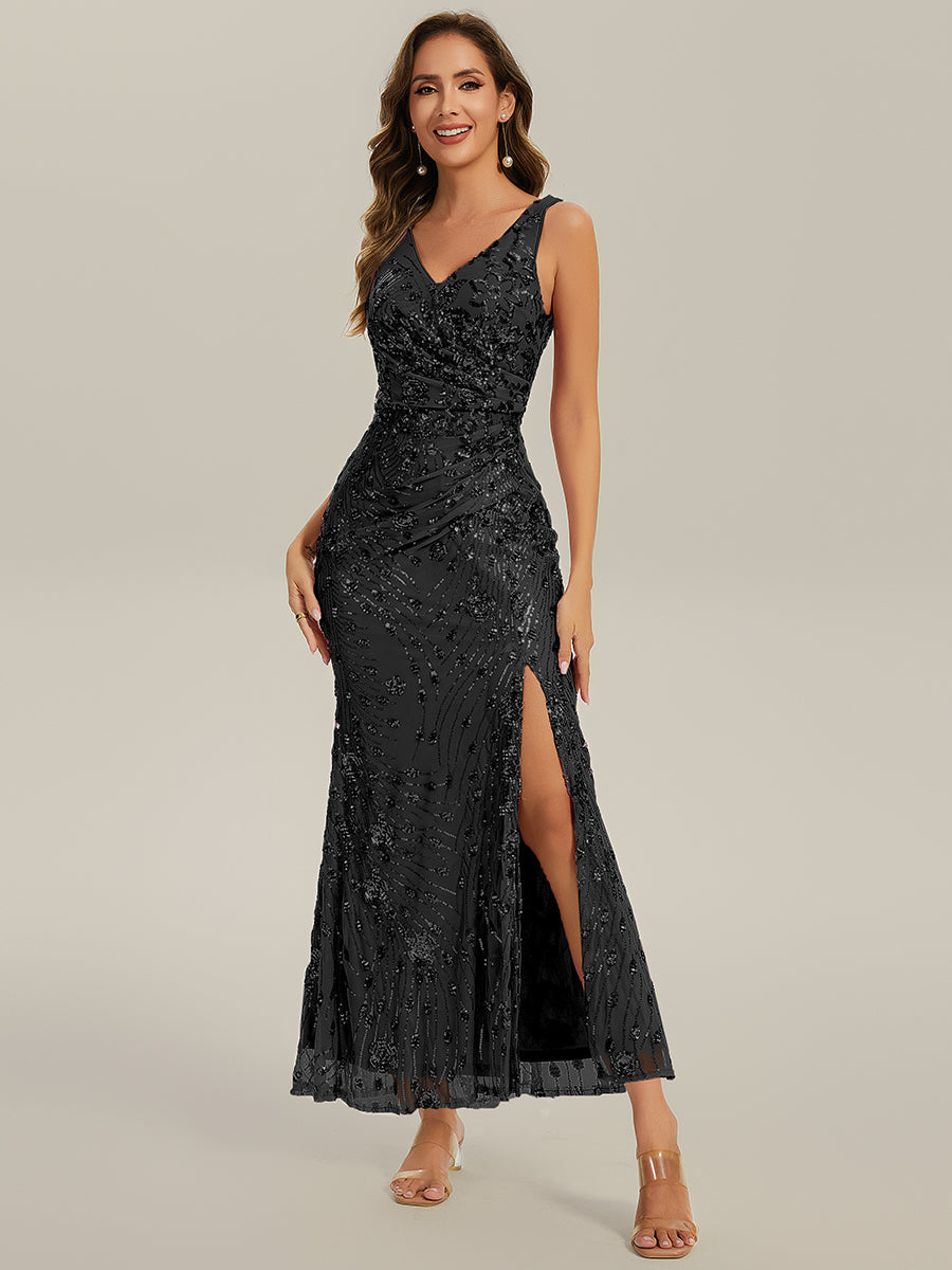 ever JUNIPER| Knotted Sequin Sleeveless Bodycon Formal Evening Dress