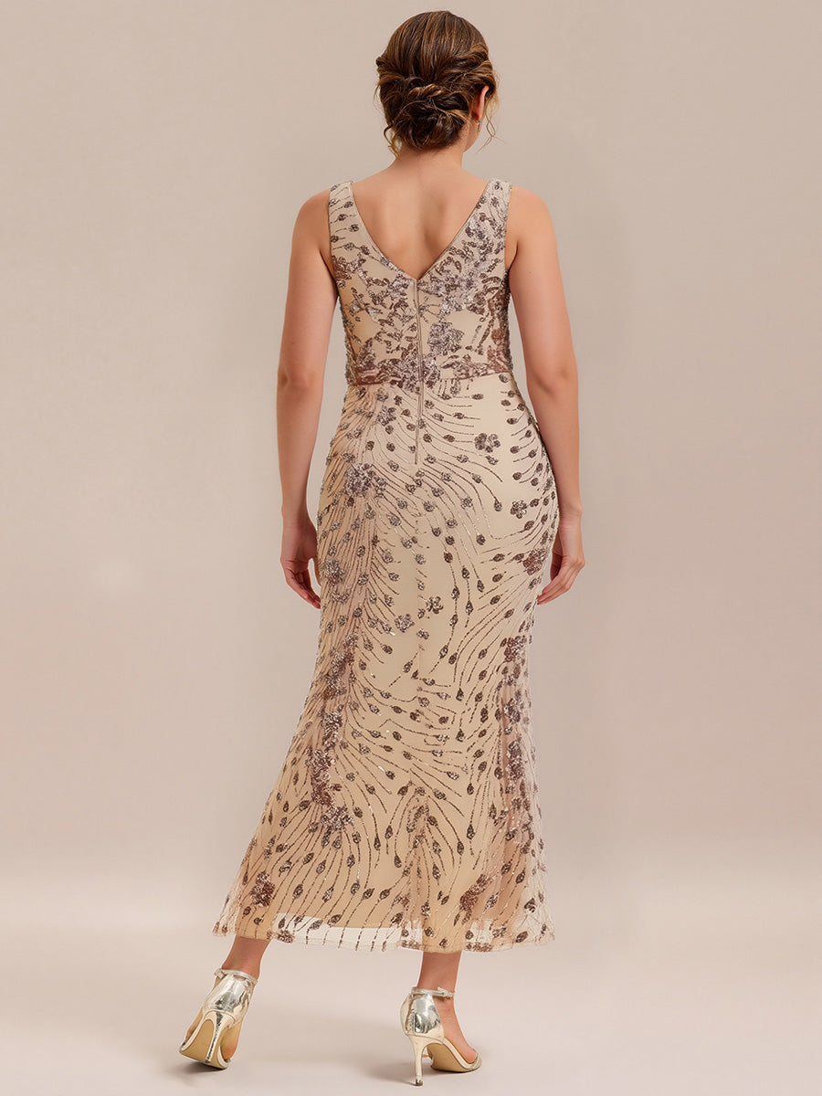 ever JUNIPER| Knotted Sequin Sleeveless Bodycon Formal Evening Dress