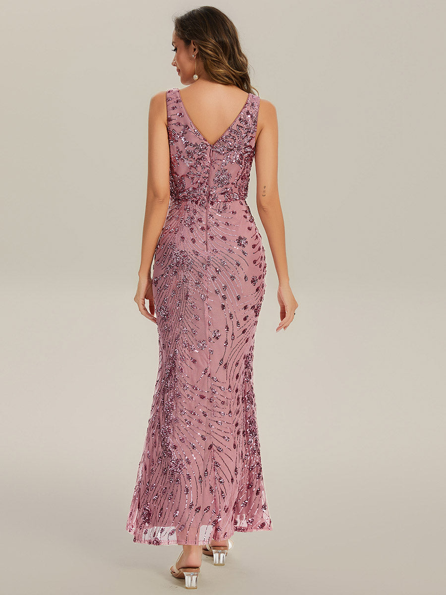 ever JUNIPER| Knotted Sequin Sleeveless Bodycon Formal Evening Dress