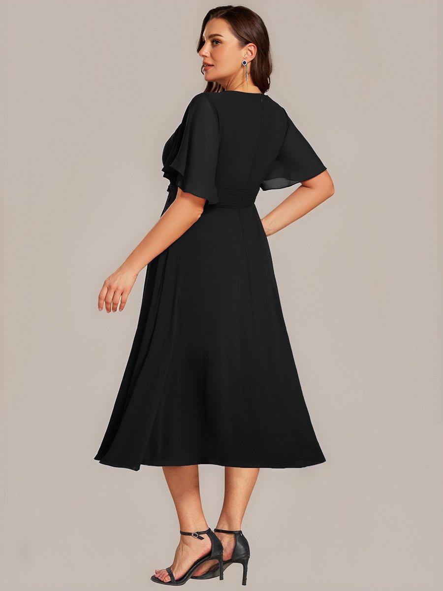 ever PORTIA|Applique Ruffle Sleeve Mide Dress