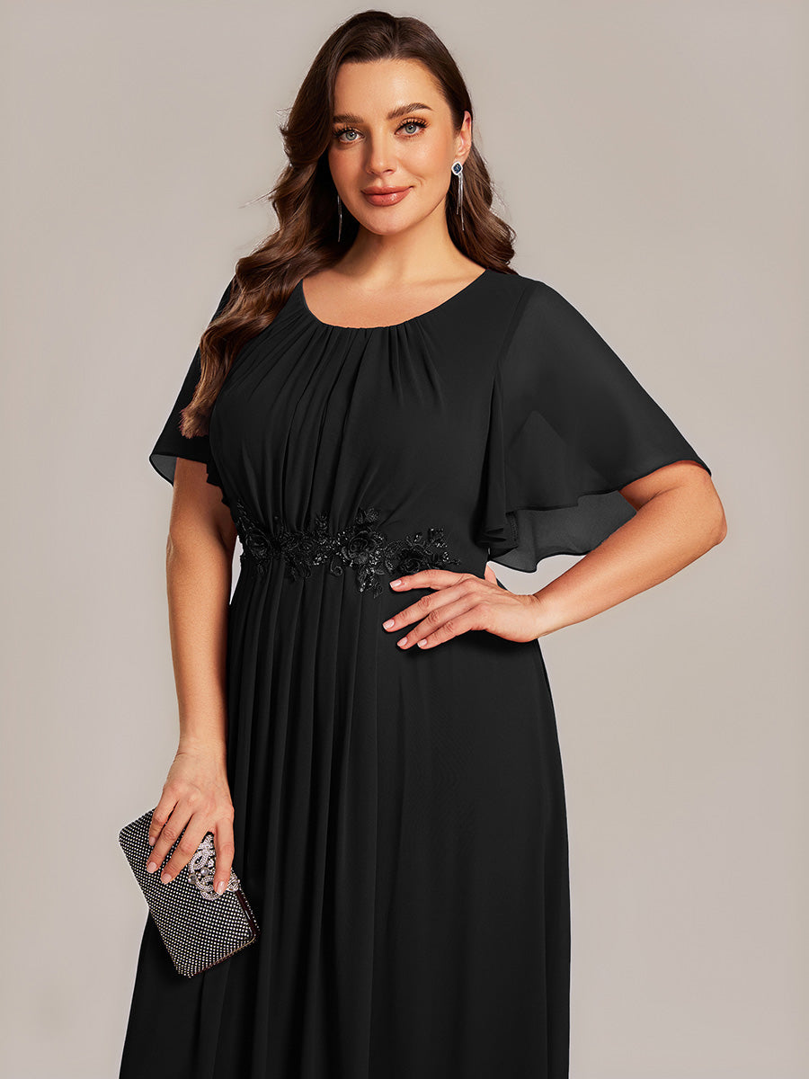 ever PORTIA|Applique Ruffle Sleeve Mide Dress