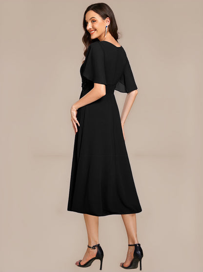 ever PORTIA|Applique Ruffle Sleeve Mide Dress