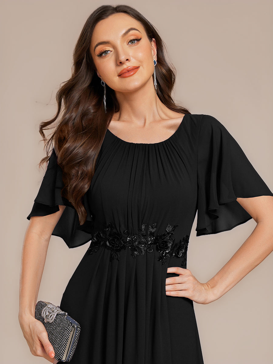 ever PORTIA|Applique Ruffle Sleeve Mide Dress