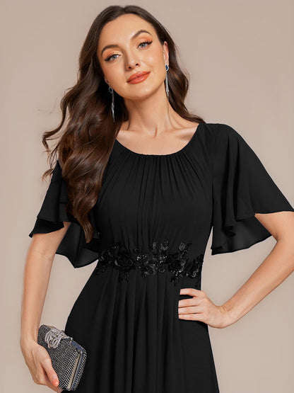 ever PORTIA|Applique Ruffle Sleeve Mide Dress