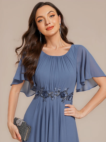ever PORTIA|Applique Ruffle Sleeve Mide Dress
