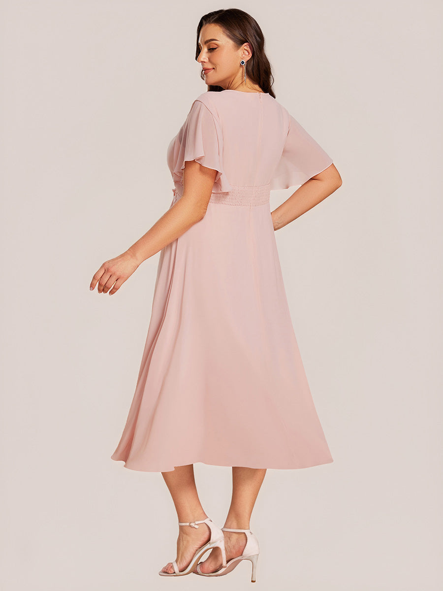 ever PORTIA|Applique Ruffle Sleeve Mide Dress