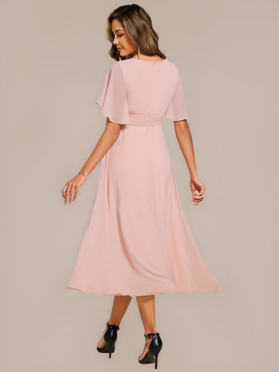 ever PORTIA|Applique Ruffle Sleeve Mide Dress