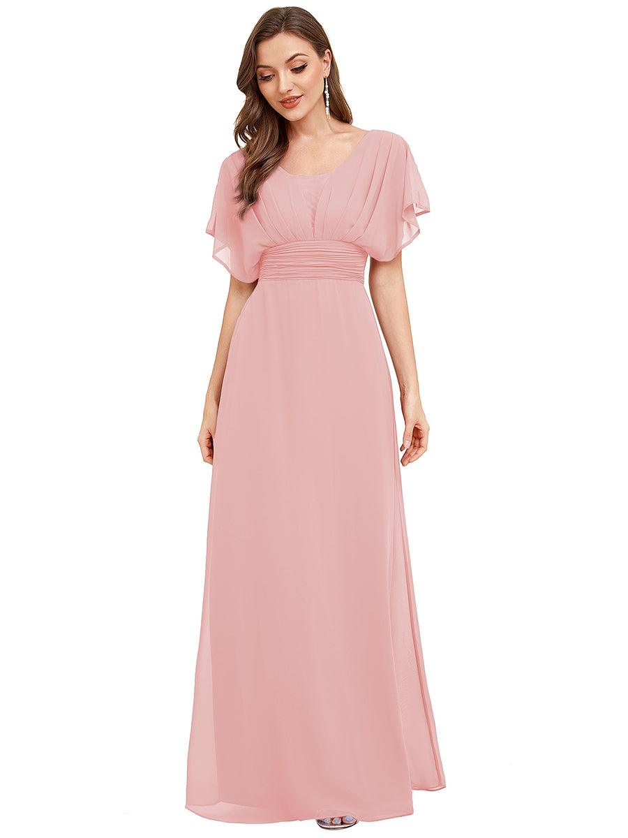 ever AMBRYN|Women's A-Line Empire Waist Maxi Chiffon Evening Dress