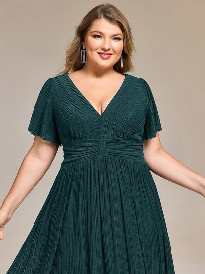 pretty QUINN|Plus size Glittery Formal Evening Dress