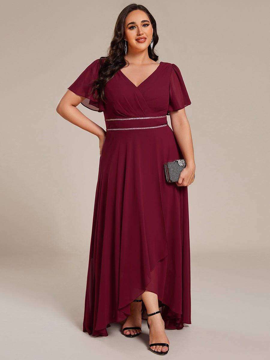ever DAKOTA|High-Low Flowy Chiffon Wedding Guest Dress