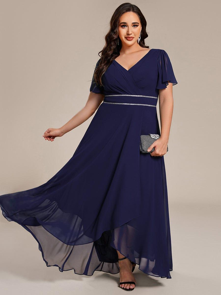 ever DAKOTA|High-Low Flowy Chiffon Wedding Guest Dress