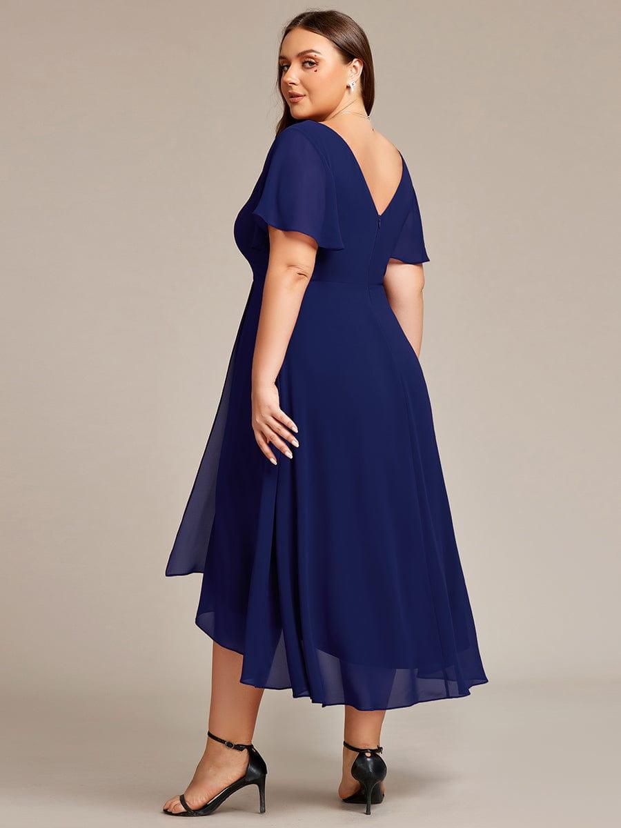 ever AALIA|Flowing Chiffon V-Neck Ruffle Sleeves Bridesmaid Dress