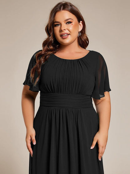 pretty EDEN|Plus Size Flowy Chiffon Bridesmaid Dress