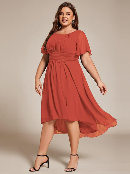 pretty EDEN|Plus Size Flowy Chiffon Bridesmaid Dress