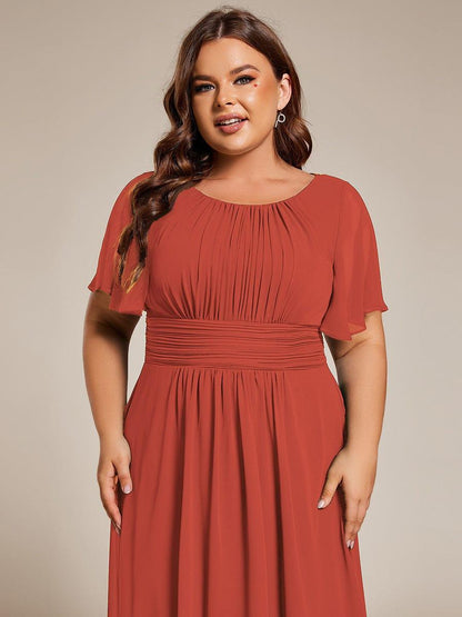 pretty EDEN|Plus Size Flowy Chiffon Bridesmaid Dress