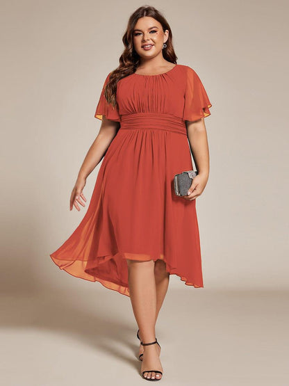 pretty EDEN|Plus Size Flowy Chiffon Bridesmaid Dress