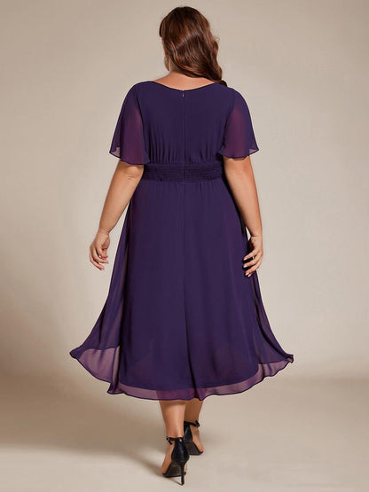 pretty EDEN|Plus Size Flowy Chiffon Bridesmaid Dress