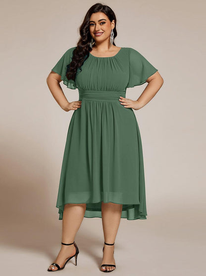 pretty EDEN|Plus Size Flowy Chiffon Bridesmaid Dress