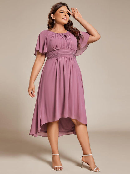 pretty EDEN|Plus Size Flowy Chiffon Bridesmaid Dress