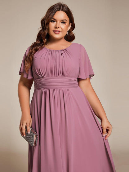 pretty EDEN|Plus Size Flowy Chiffon Bridesmaid Dress
