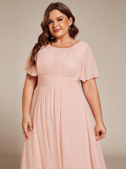 pretty EDEN|Plus Size Flowy Chiffon Bridesmaid Dress