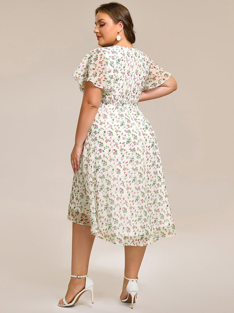 pretty EDEN|Plus Size Flowy Chiffon Bridesmaid Dress