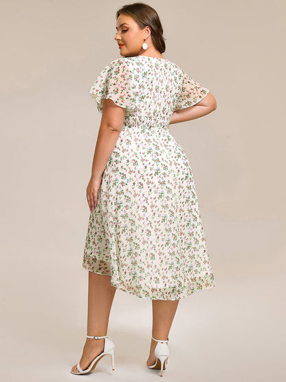 pretty EDEN|Plus Size Flowy Chiffon Bridesmaid Dress