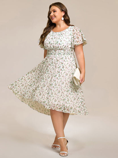 pretty EDEN|Plus Size Flowy Chiffon Bridesmaid Dress