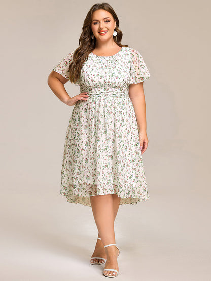 pretty EDEN|Plus Size Flowy Chiffon Bridesmaid Dress