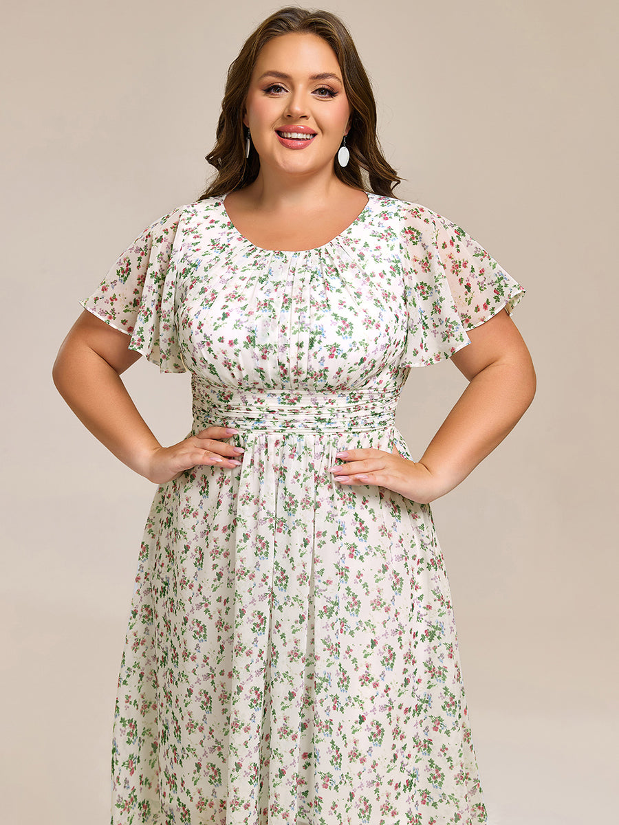 pretty EDEN|Plus Size Flowy Chiffon Bridesmaid Dress