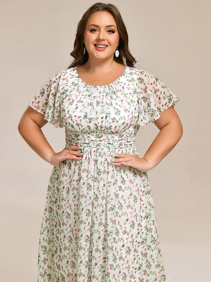pretty EDEN|Plus Size Flowy Chiffon Bridesmaid Dress