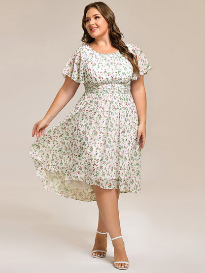 pretty EDEN|Plus Size Flowy Chiffon Bridesmaid Dress