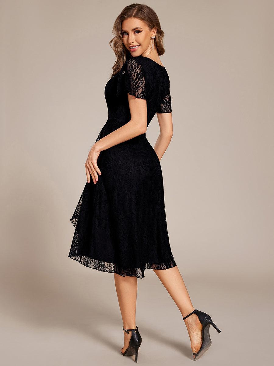 ever PALOMA|Ruffled Sleeves Lace A-Line Formal Evening Dress