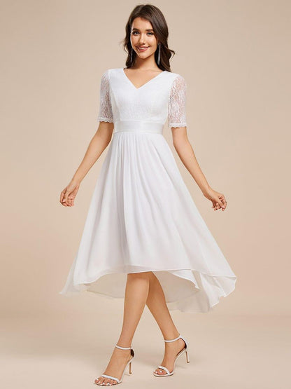 ever JOLEN|Half Sleeve A-line Lace Formal Evening Dress
