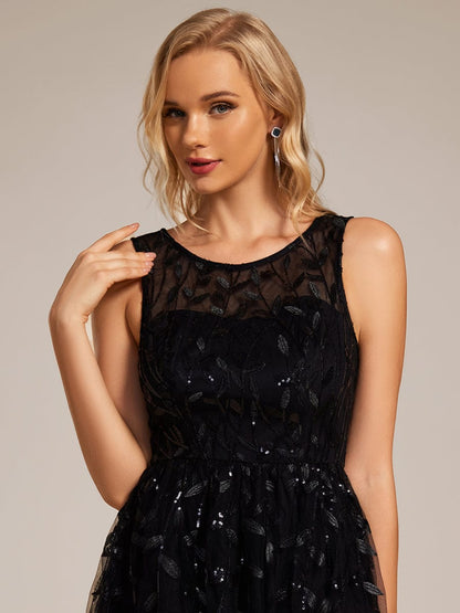Sequin Embroidery Wedding Guest Dress