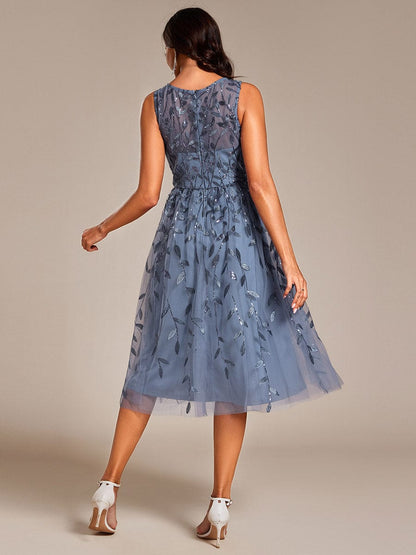 Sequin Embroidery Wedding Guest Dress