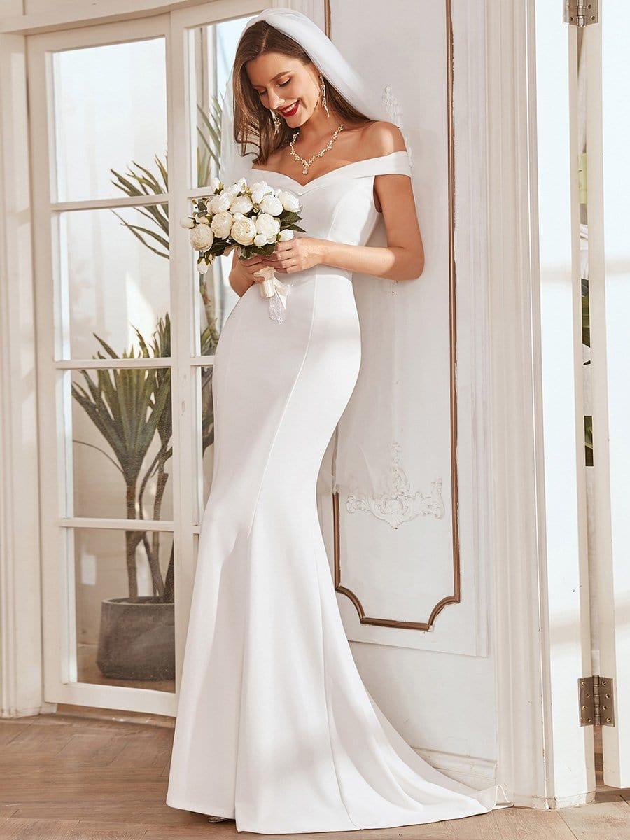 SEOULIS'S BRIDE|Off the Shoulder Mermaid Corset Eloping Dress for Wedding