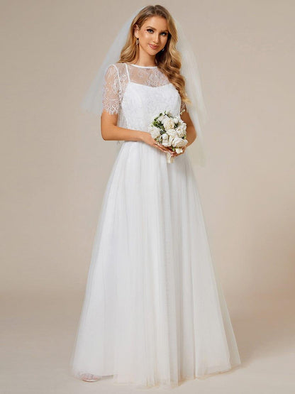SHALIRA'S BRIDE|Lace Jacket A-Line Spaghetti Strap Wedding Dress
