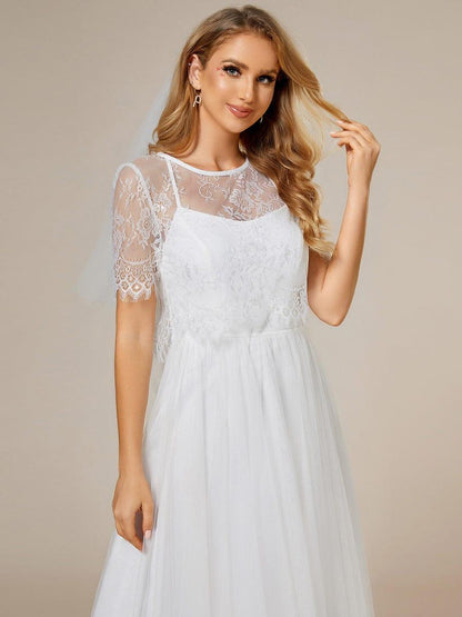 SHALIRA'S BRIDE|Lace Jacket A-Line Spaghetti Strap Wedding Dress