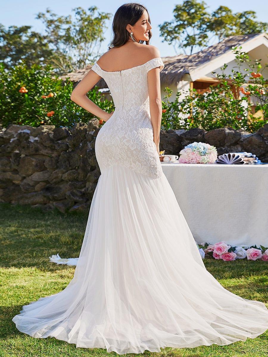 ANDARA'S BRIDE|Bodycon Lace Off Shoulder Mermaid Wedding Dress