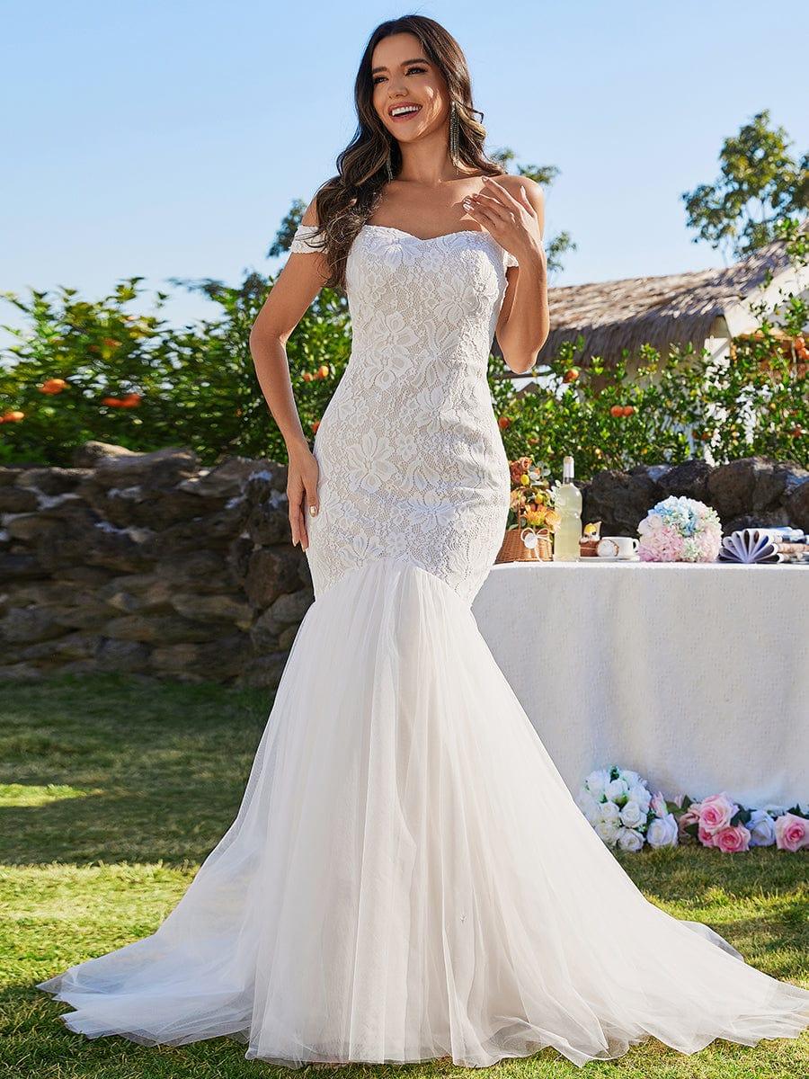 ANDARA'S BRIDE|Bodycon Lace Off Shoulder Mermaid Wedding Dress