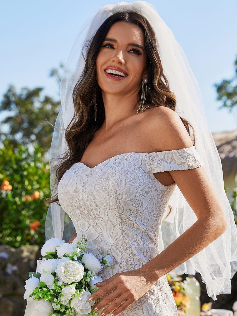 ANDARA'S BRIDE|Bodycon Lace Off Shoulder Mermaid Wedding Dress