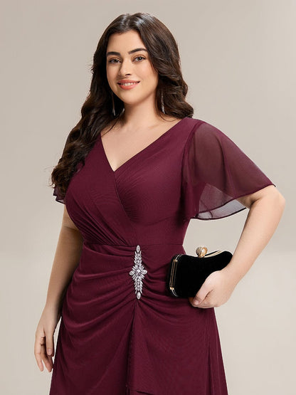 ever MARIEL|Side Split Chiffon Ruffle Sleeve Dress