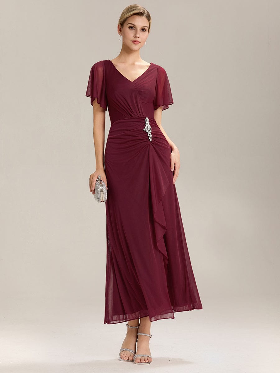 ever MARIEL|Side Split Chiffon Ruffle Sleeve Dress