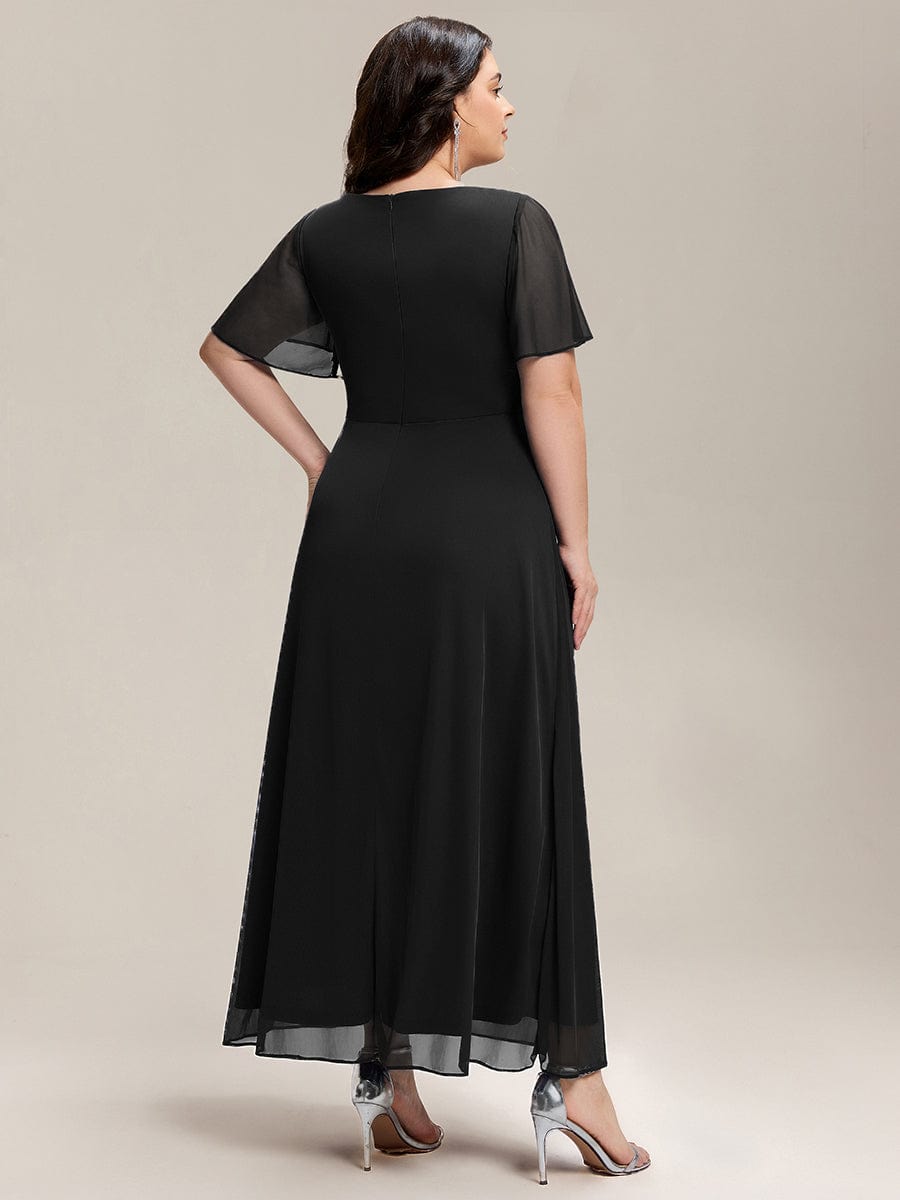 ever MARIEL|Side Split Chiffon Ruffle Sleeve Dress