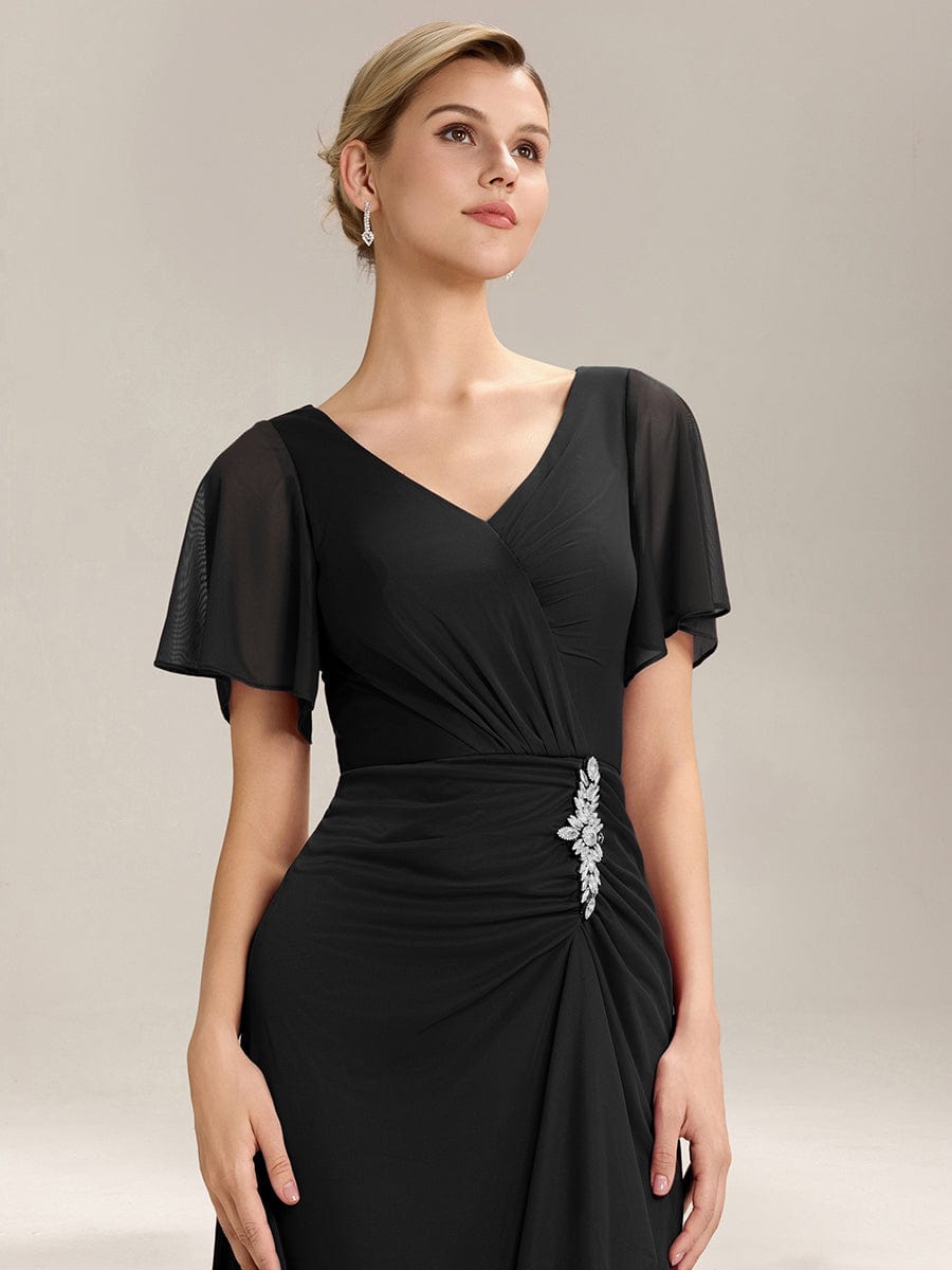 ever MARIEL|Side Split Chiffon Ruffle Sleeve Dress
